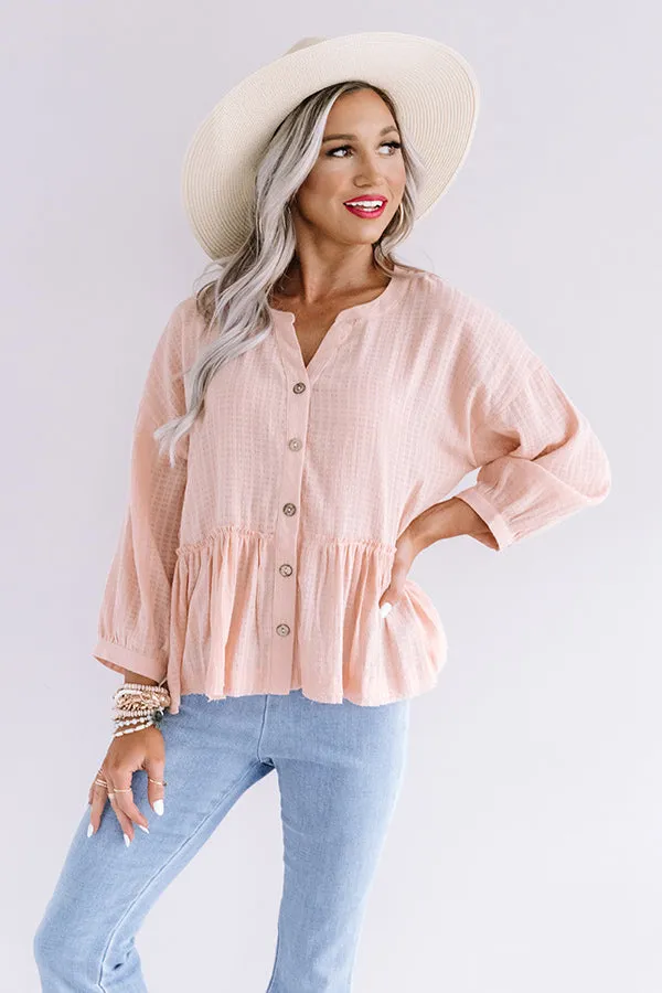 Chic Soleil Shift Top in Pink