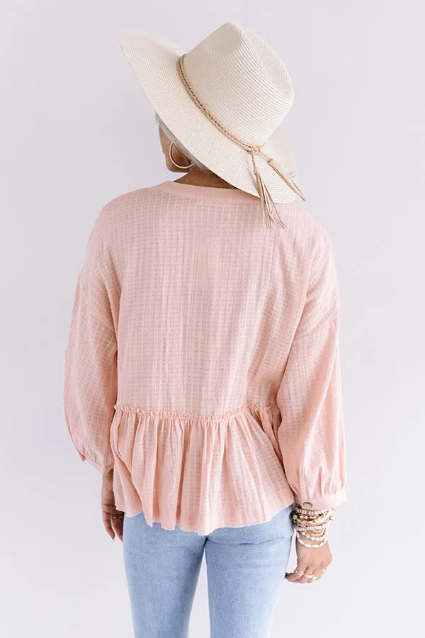 Chic Soleil Shift Top in Pink