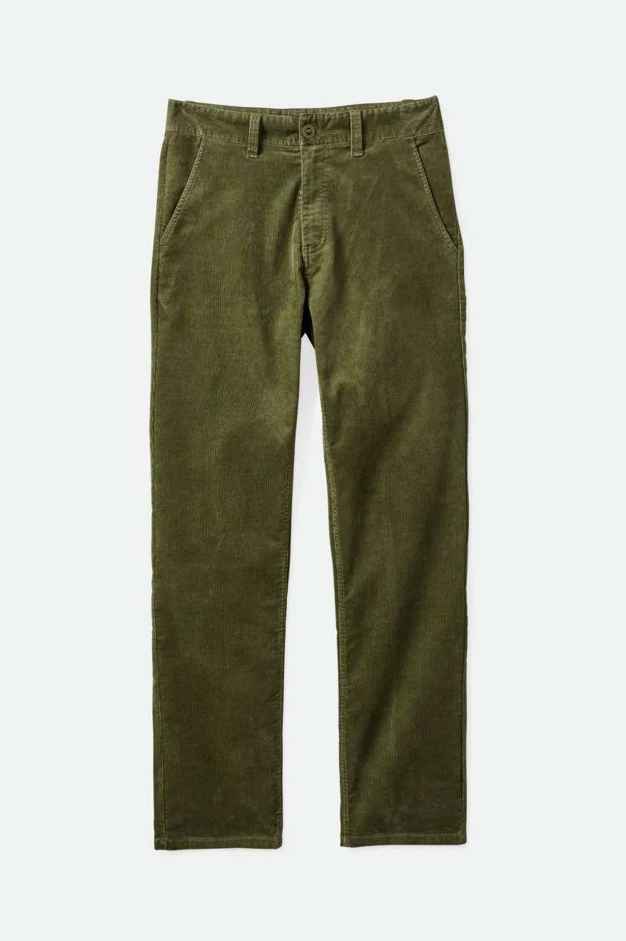 Choice Chino Regular Pant - Olive Surplus Cord