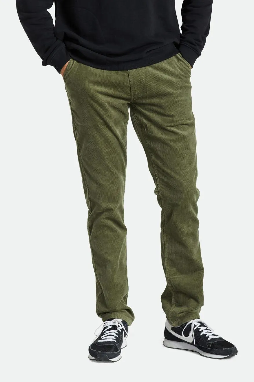 Choice Chino Regular Pant - Olive Surplus Cord