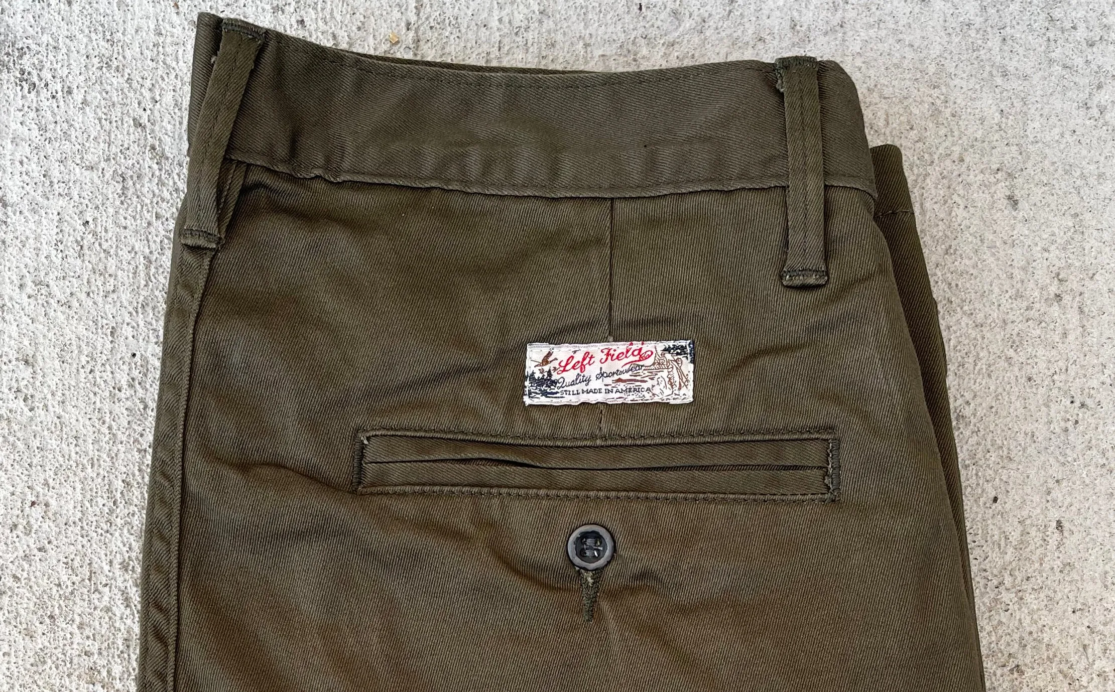 Coal Miner Olive 9 oz Japanese stretch sateen twill