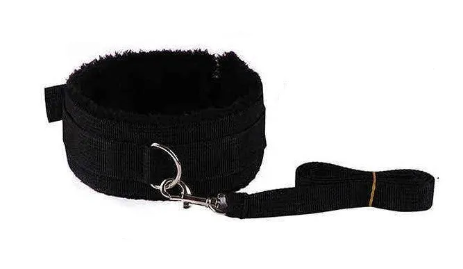 Collar and Leash Nylon (Black)