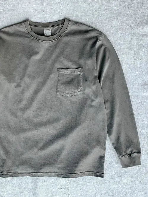 Cotton Long-sleeve T-Shirt | Myrobalan & Iron Hand-dyed