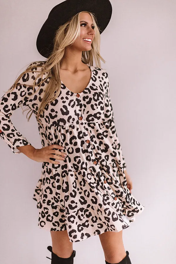 Cute And Cordial Leopard Babydoll Dress