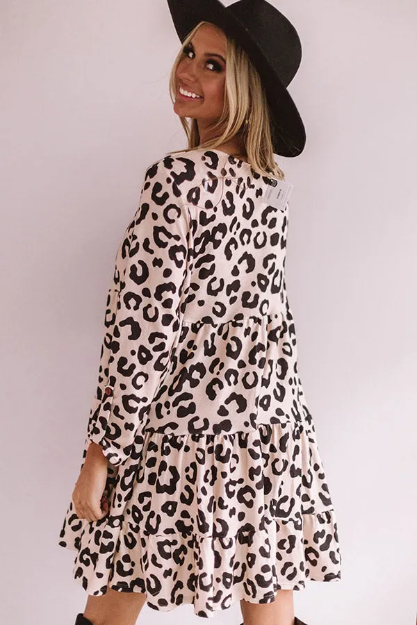 Cute And Cordial Leopard Babydoll Dress