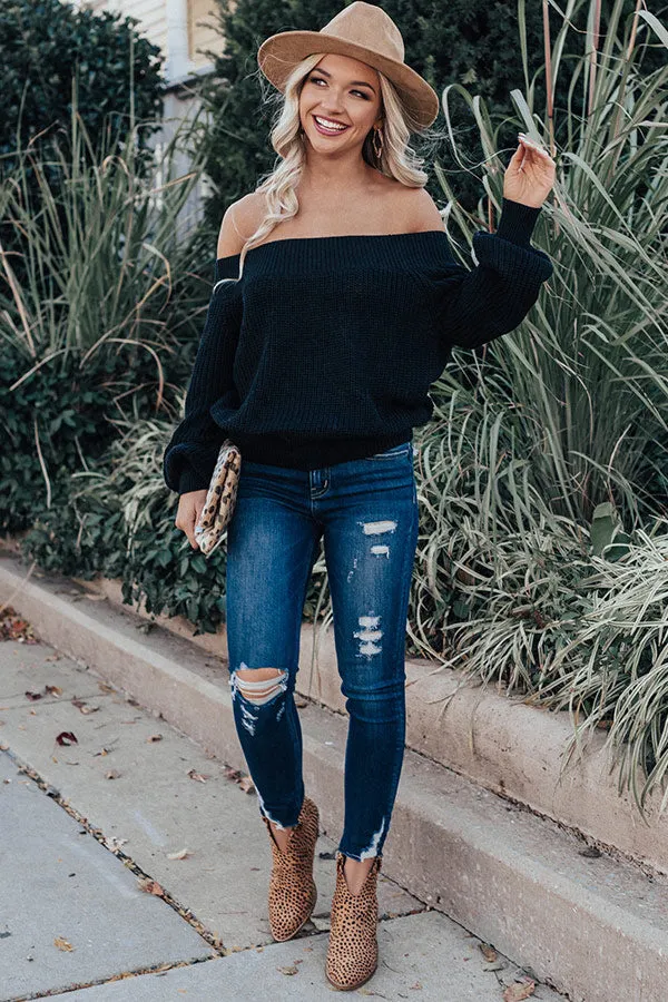 Dare To Daydream Knit Sweater in Black