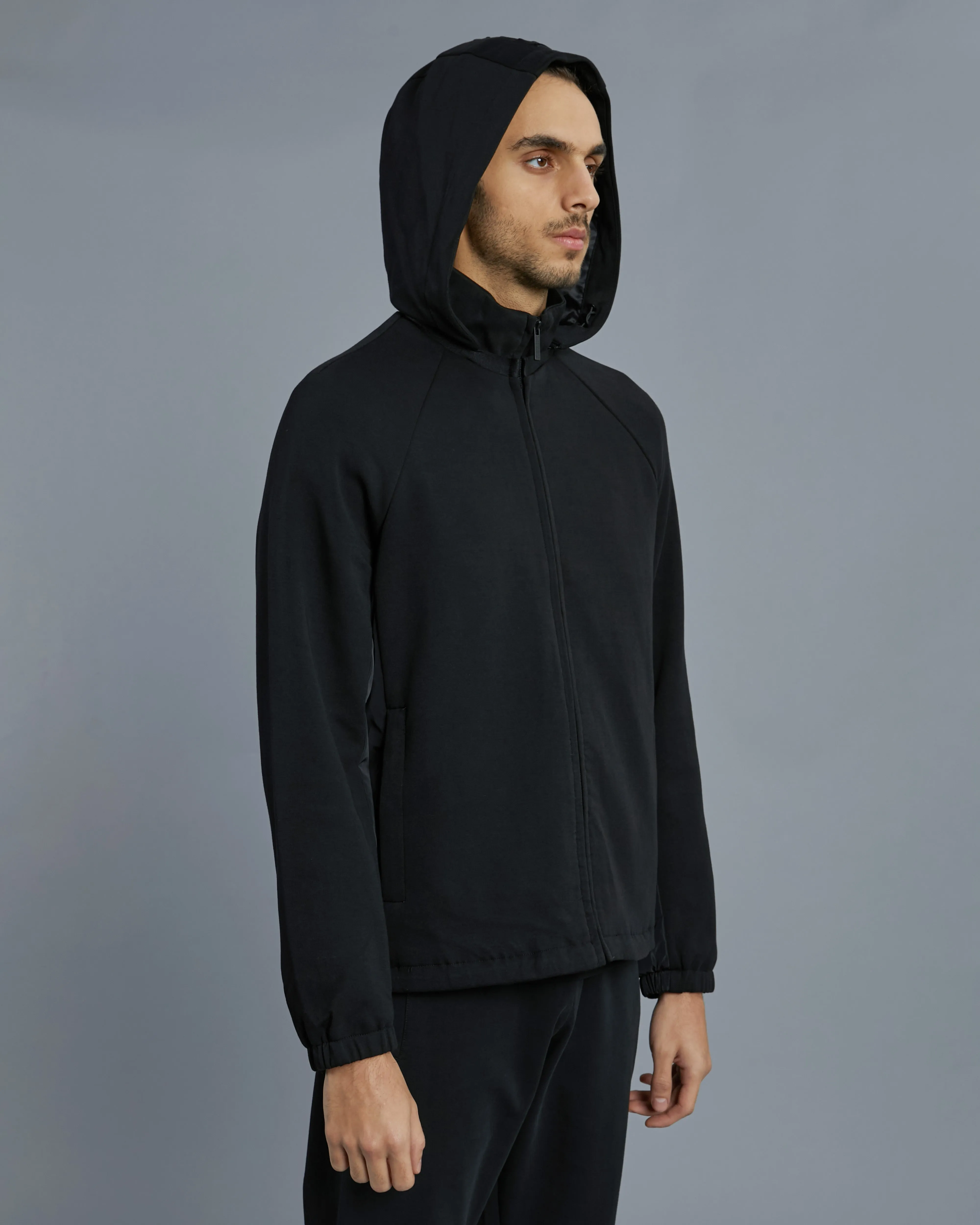 Detachable Hood Track Jacket