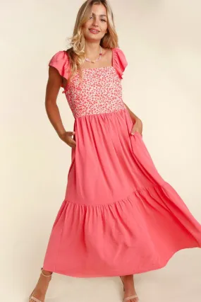 EMBROIDERY DOT WOVEN MAXI WITH SIDE POCKETS