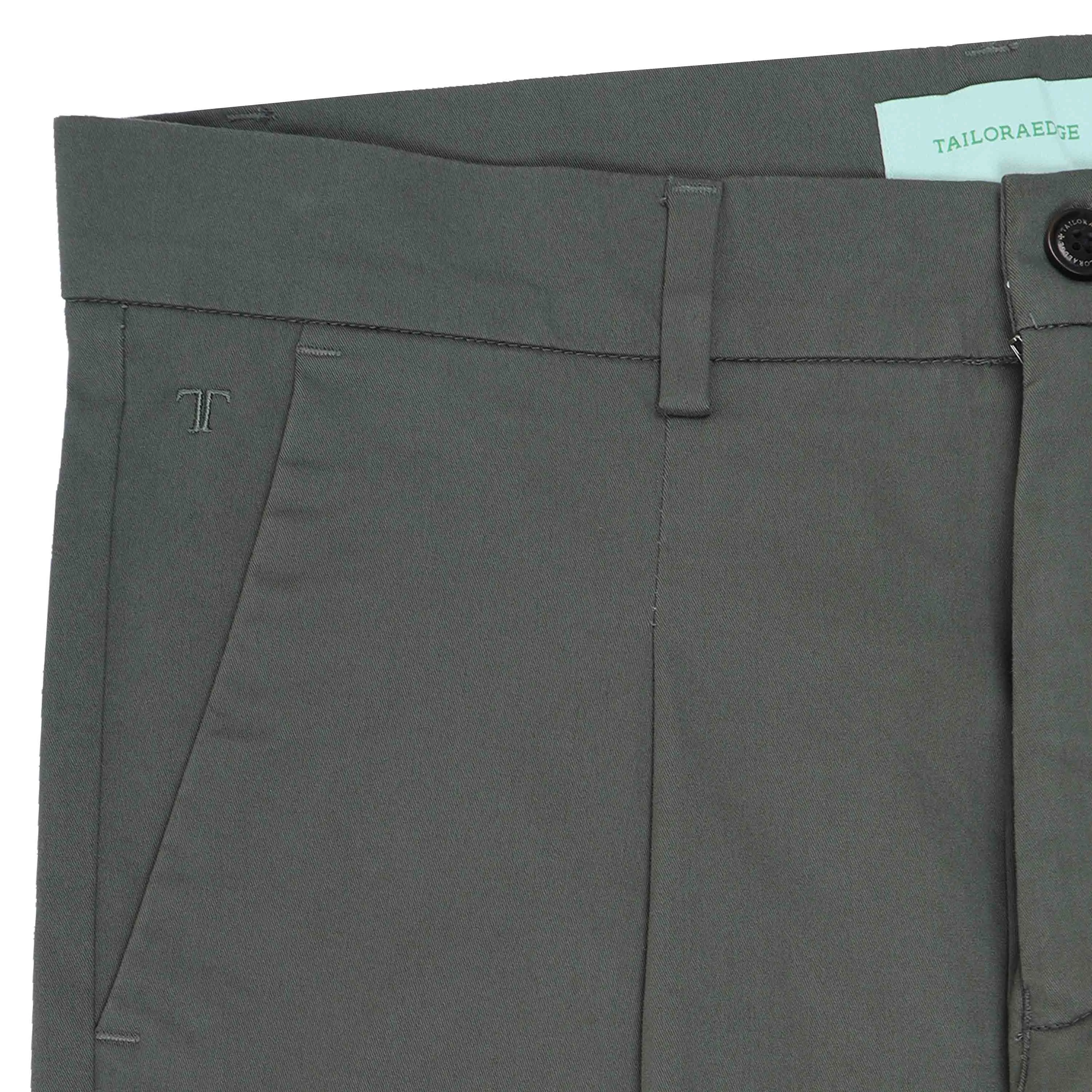 Essential Pleated Olive Fine Twill Pant