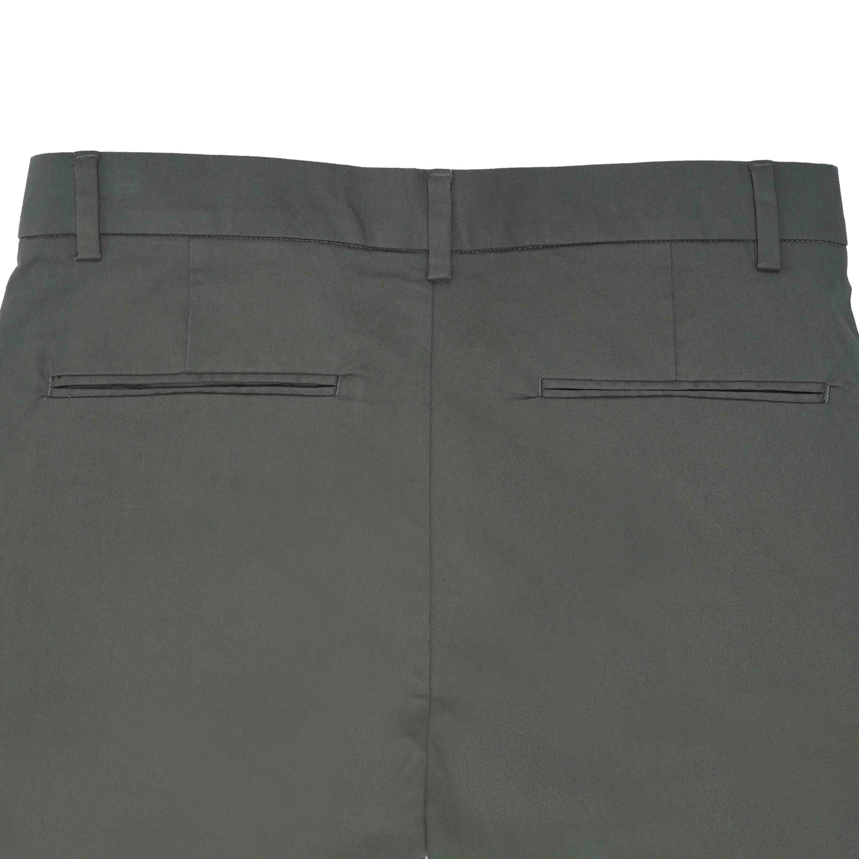 Essential Pleated Olive Fine Twill Pant