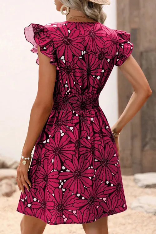 Feeling Like Love Printed Flare Mini Dress - 5 Colors