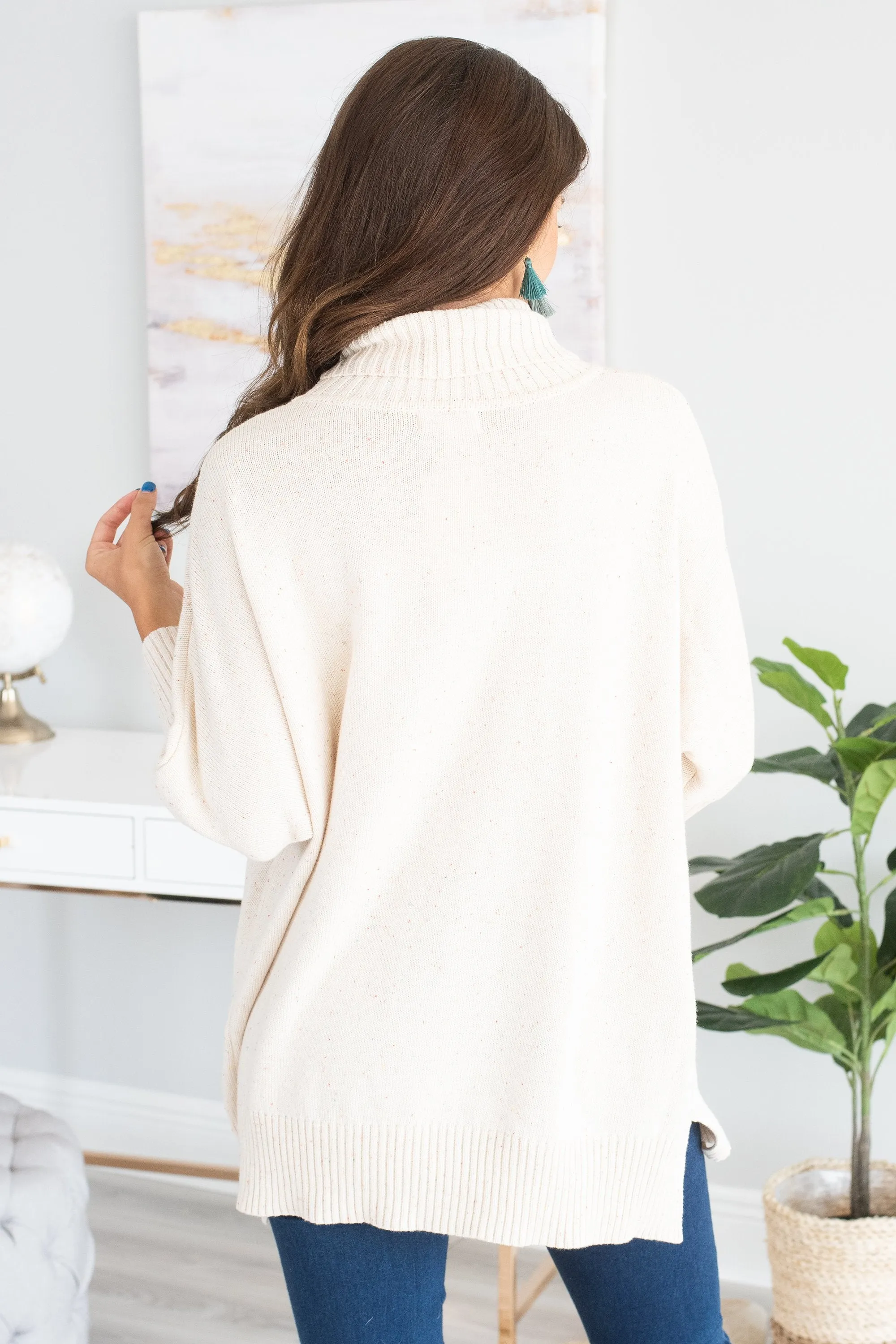 Find You Well Cream Multi Speckled Sweater