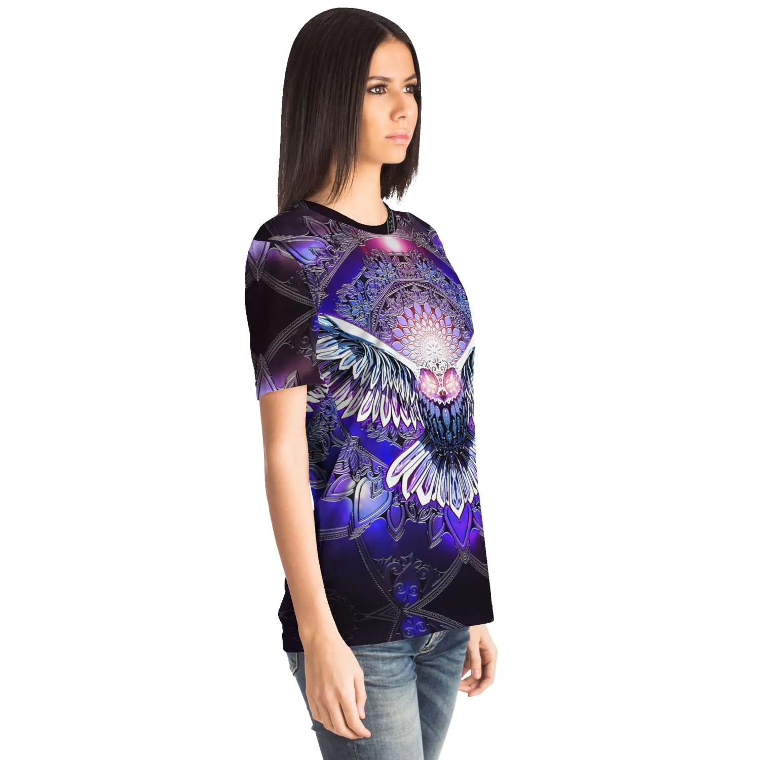 Flying Owl Spirit - Purple | Unisex T-Shirt | Mandalazed