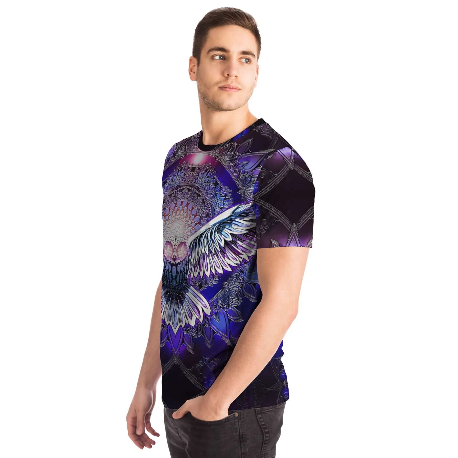 Flying Owl Spirit - Purple | Unisex T-Shirt | Mandalazed