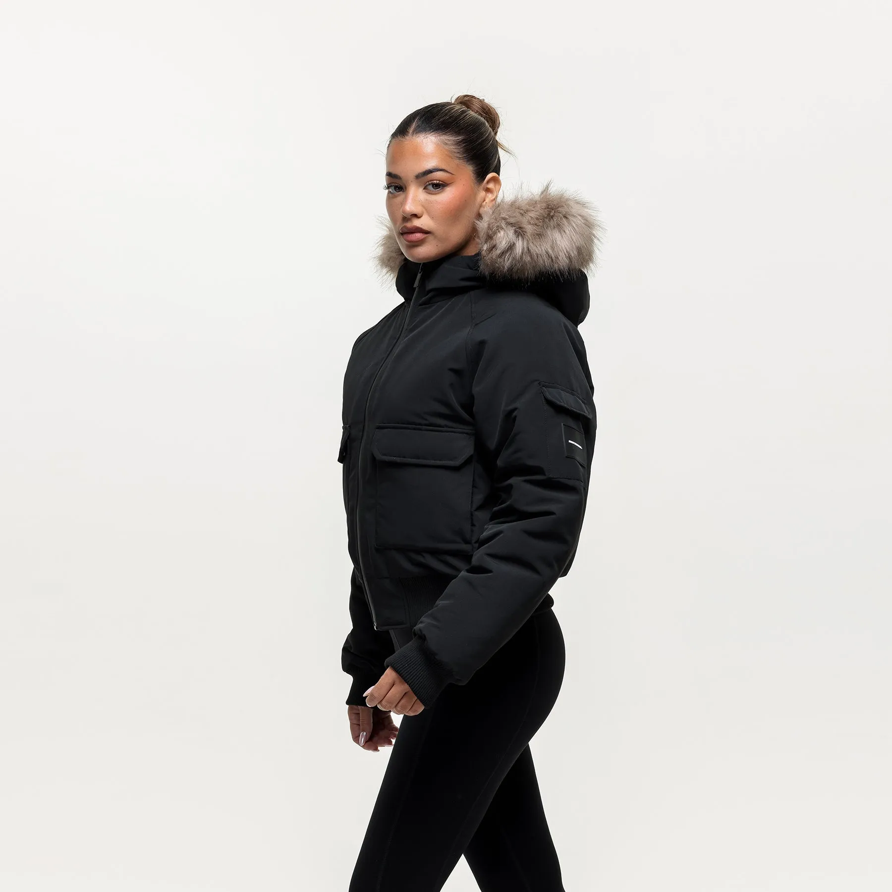 Fortitude Black Parka Bomber