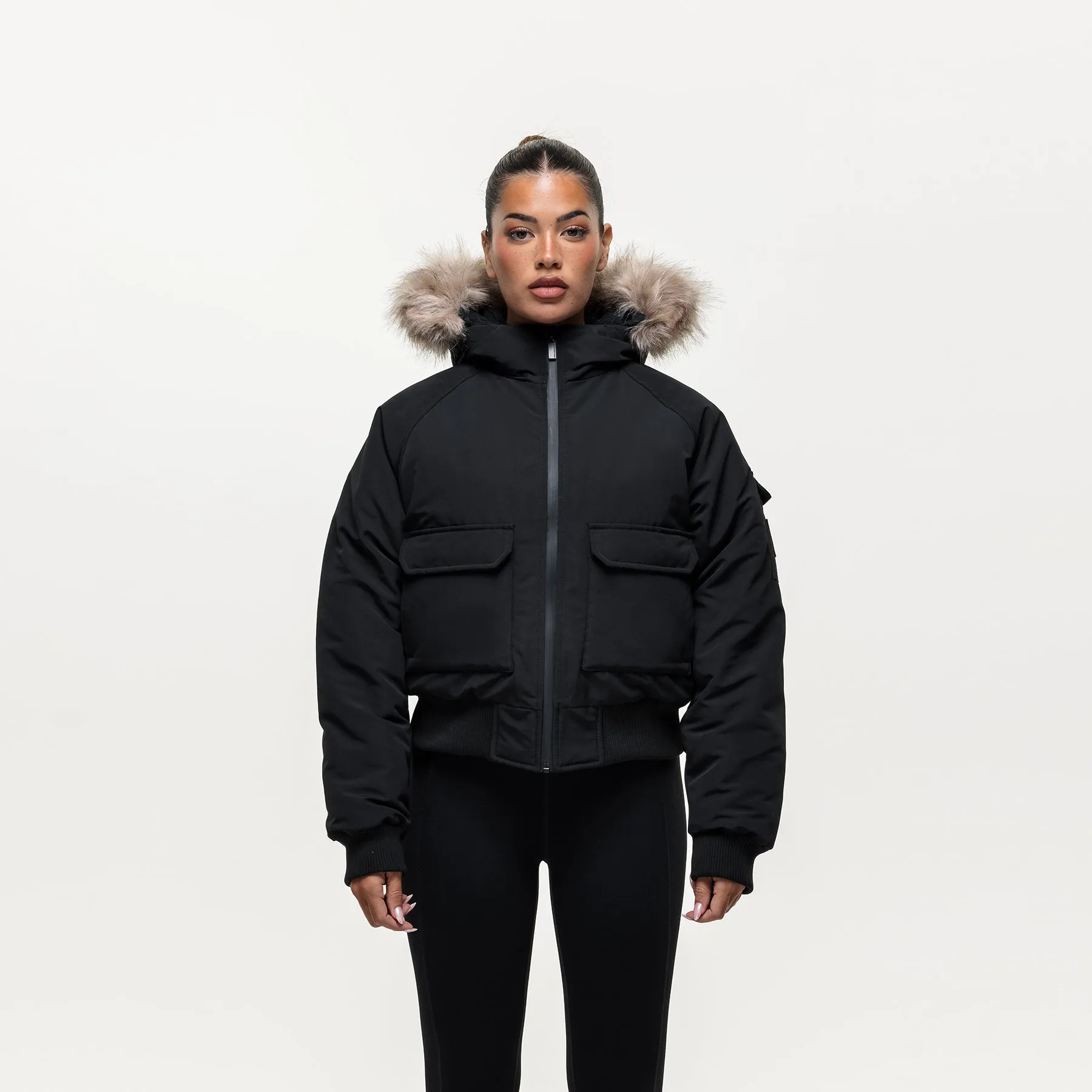 Fortitude Black Parka Bomber