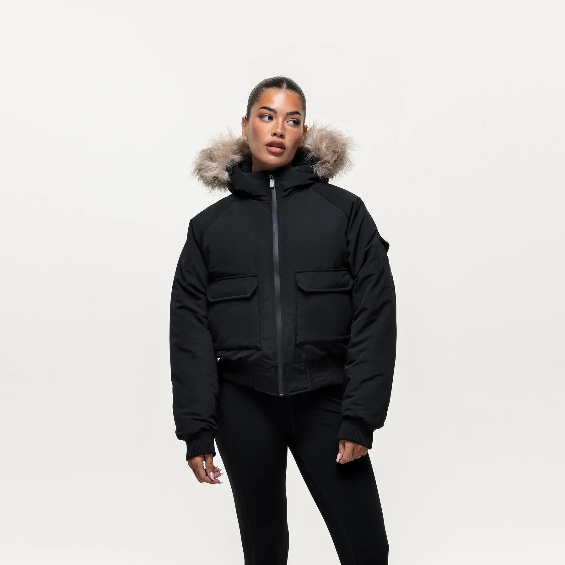 Fortitude Black Parka Bomber