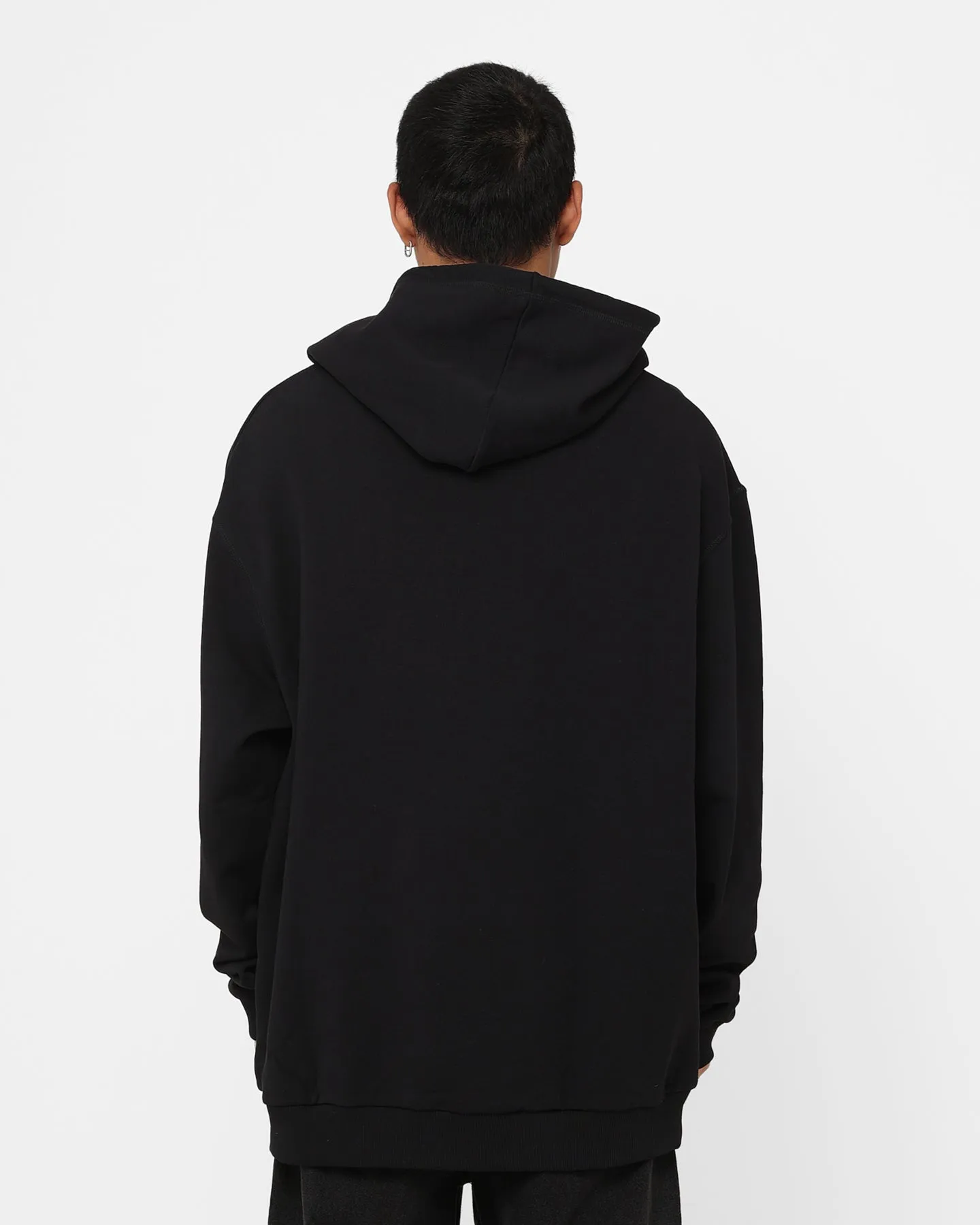 Fred Perry X Raf Simons Patched Overhead Hoodie Black