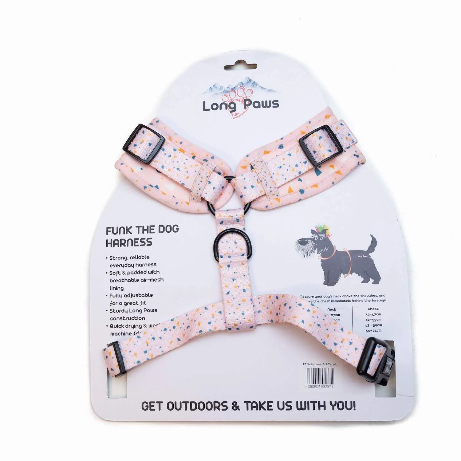 Funk The Dog Harness | Terrazo Pink