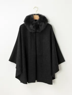 Fur Neck Baby Alpaca Cape