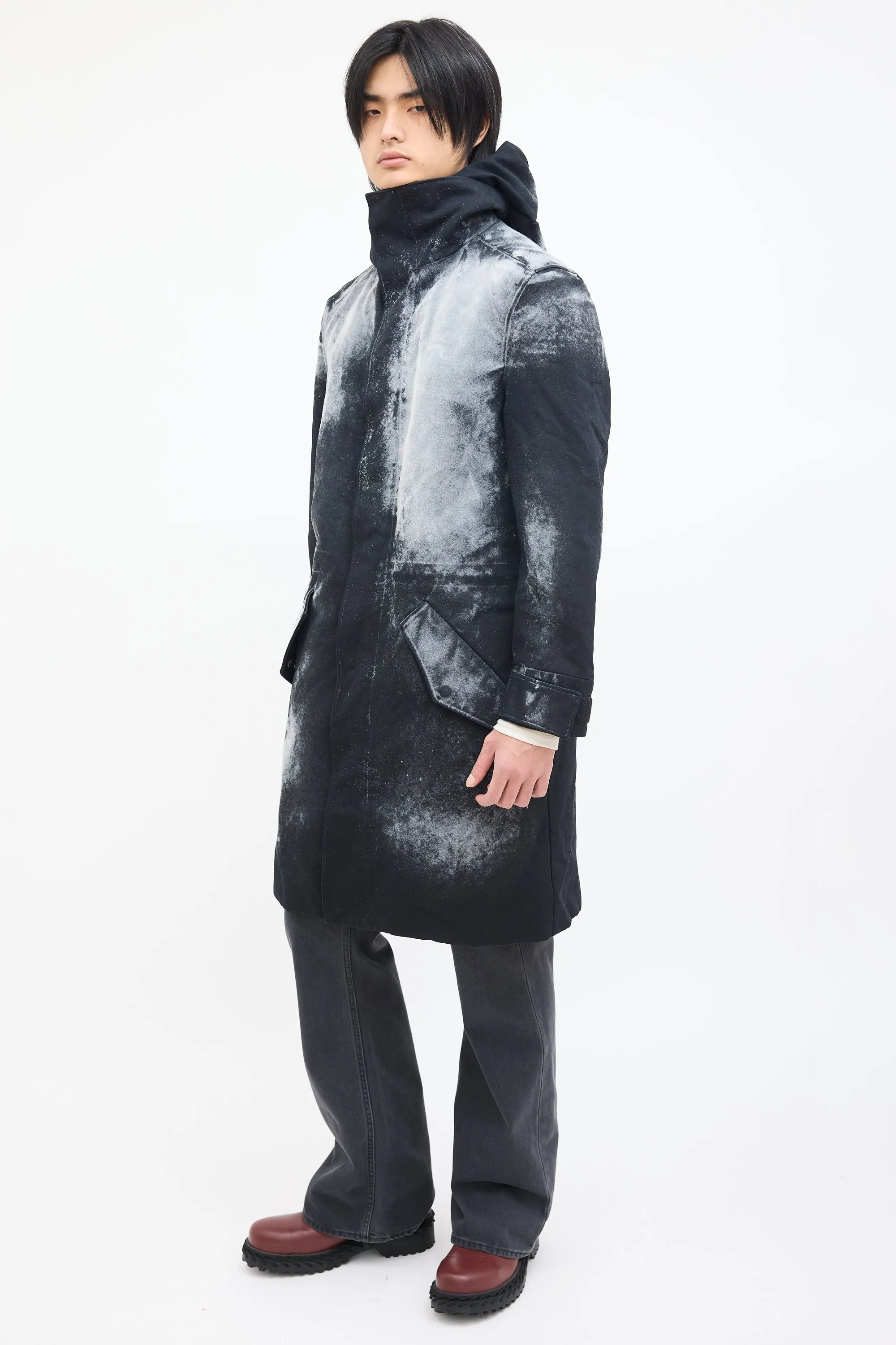 FW 2014 Black & Cream Fur Coat