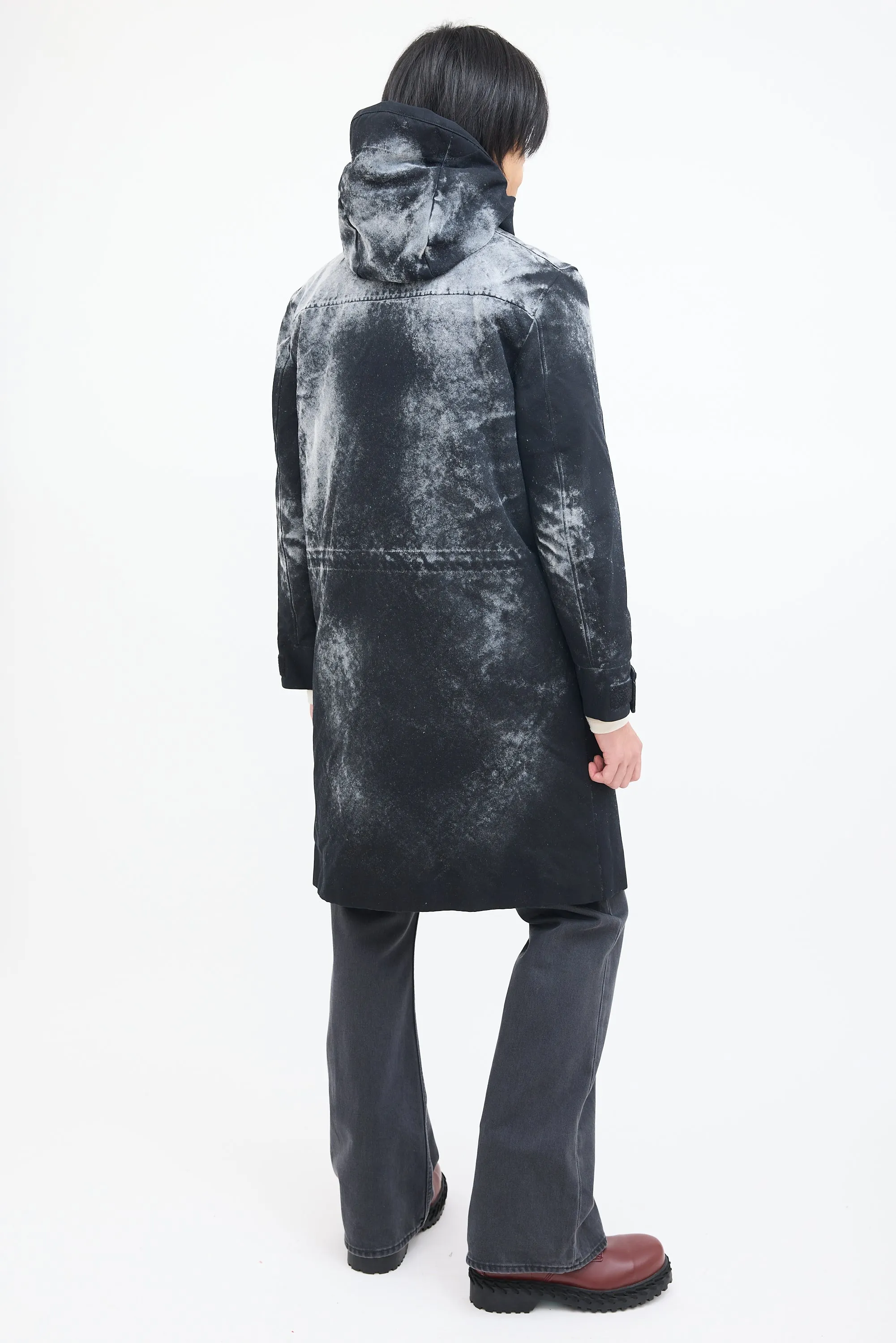 FW 2014 Black & Cream Fur Coat