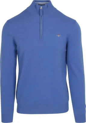 GANT - Superfine Lambswool Half Zip, Rich Blue (3XL Only)