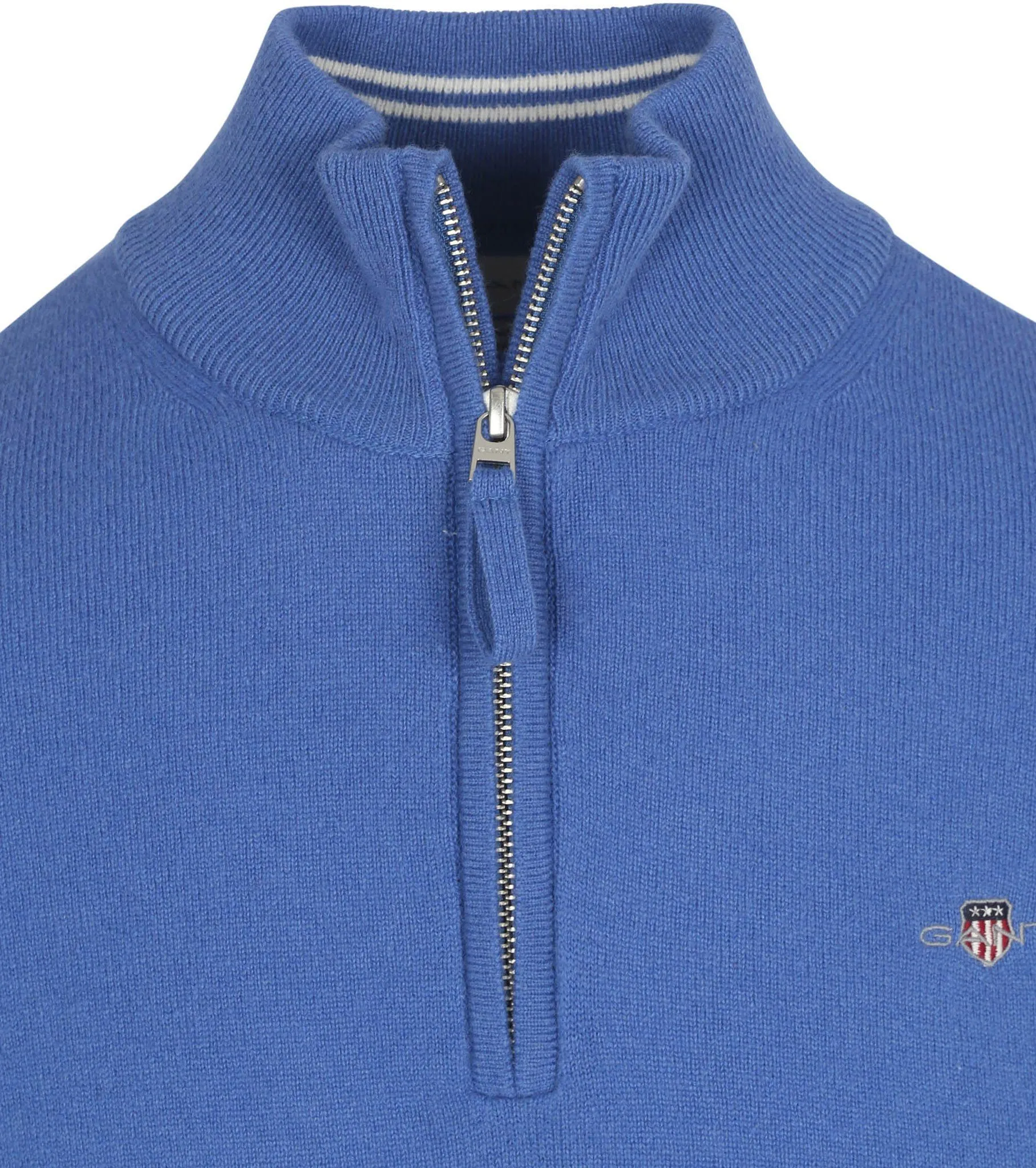 GANT - Superfine Lambswool Half Zip, Rich Blue (3XL Only)