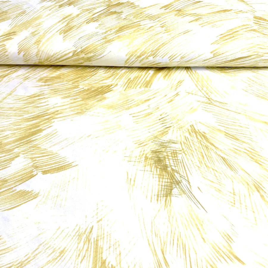 Golden Olive "Good Sign" Cotton Double Gauze from Japan by Nani Iro, 41" Wide By the Yard #EGX-11140-1C