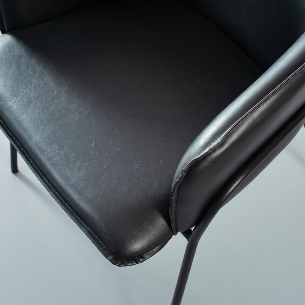 GRACE - Black Leather Chair