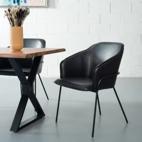 GRACE - Black Leather Chair