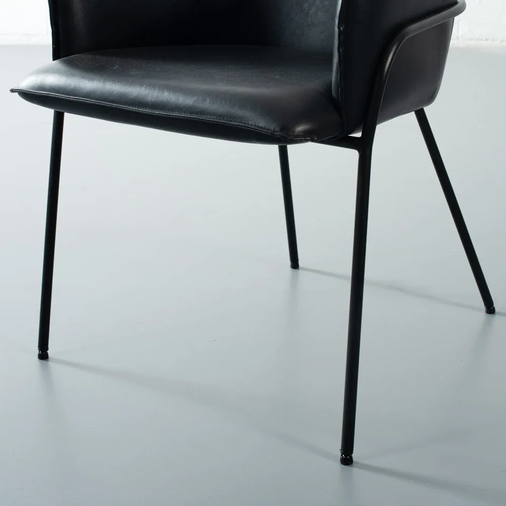 GRACE - Black Leather Chair