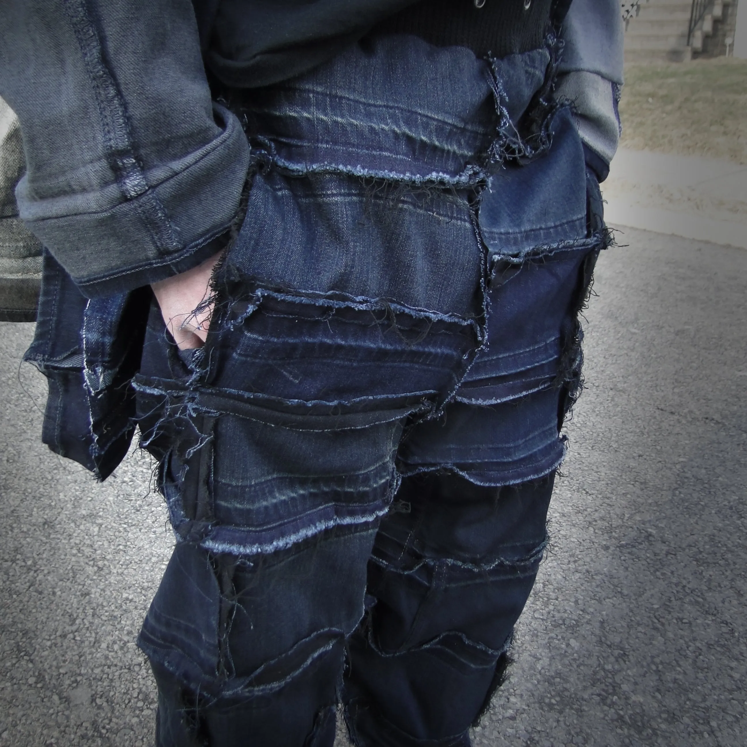 Grenade Jumper - Genderless Upcycled Denim Joggers