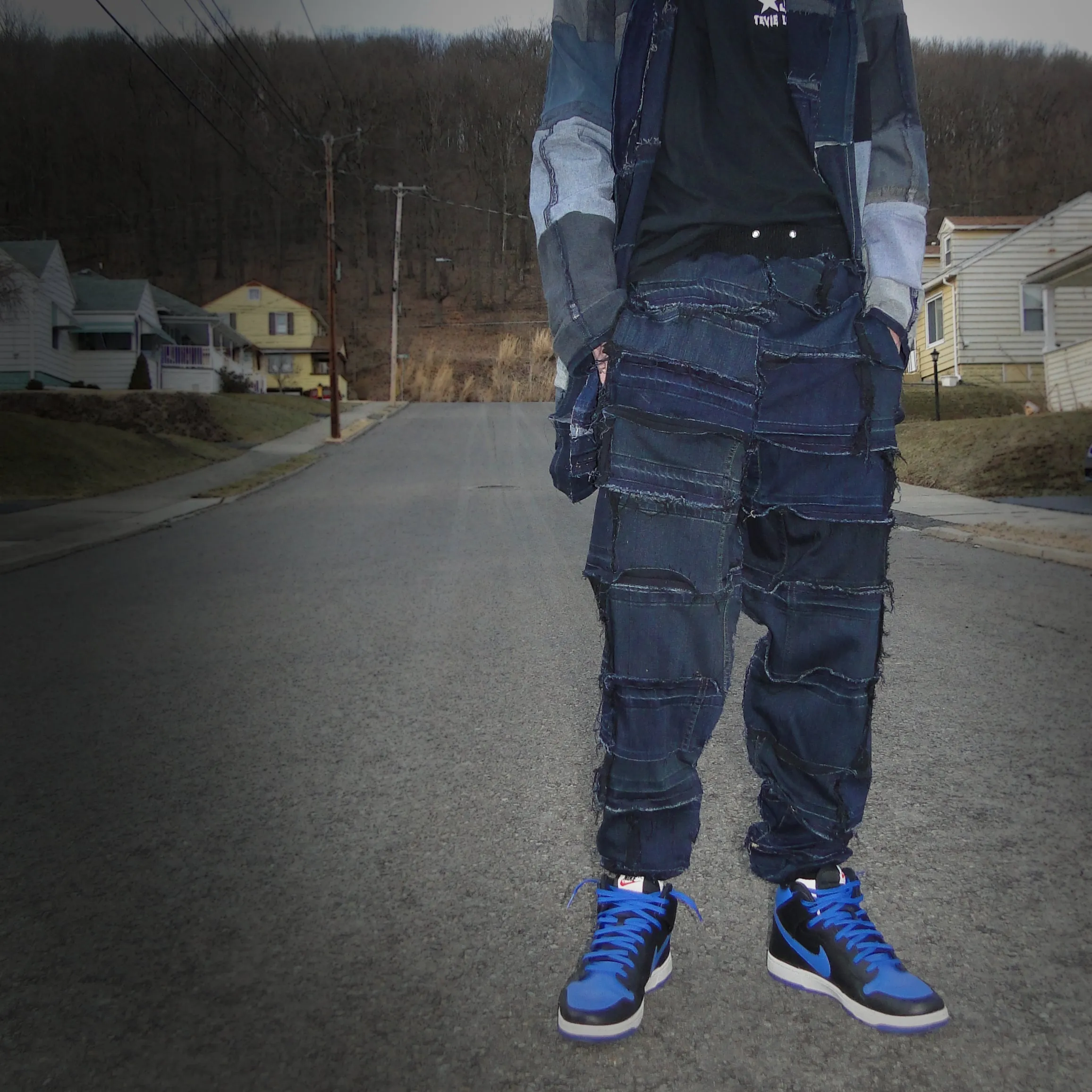 Grenade Jumper - Genderless Upcycled Denim Joggers