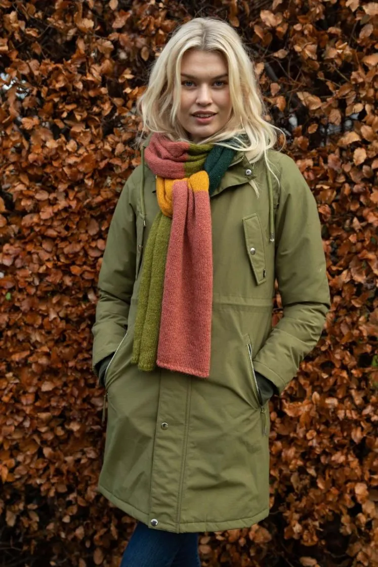 Groene lange winterjas | Danefae beate winter parka olive