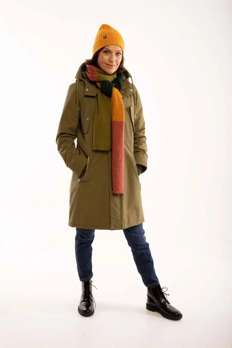 Groene lange winterjas | Danefae beate winter parka olive