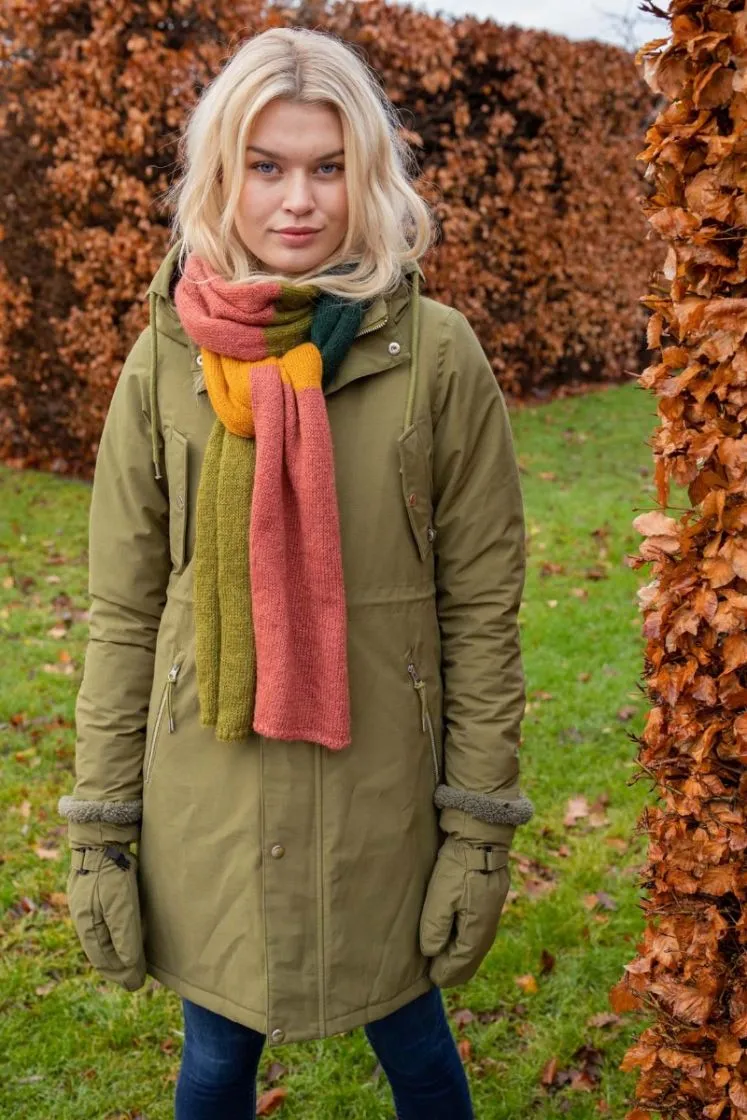 Groene lange winterjas | Danefae beate winter parka olive