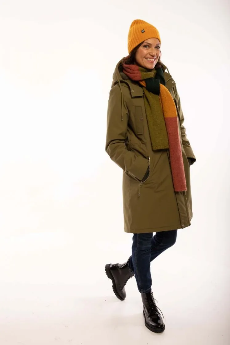 Groene lange winterjas | Danefae beate winter parka olive