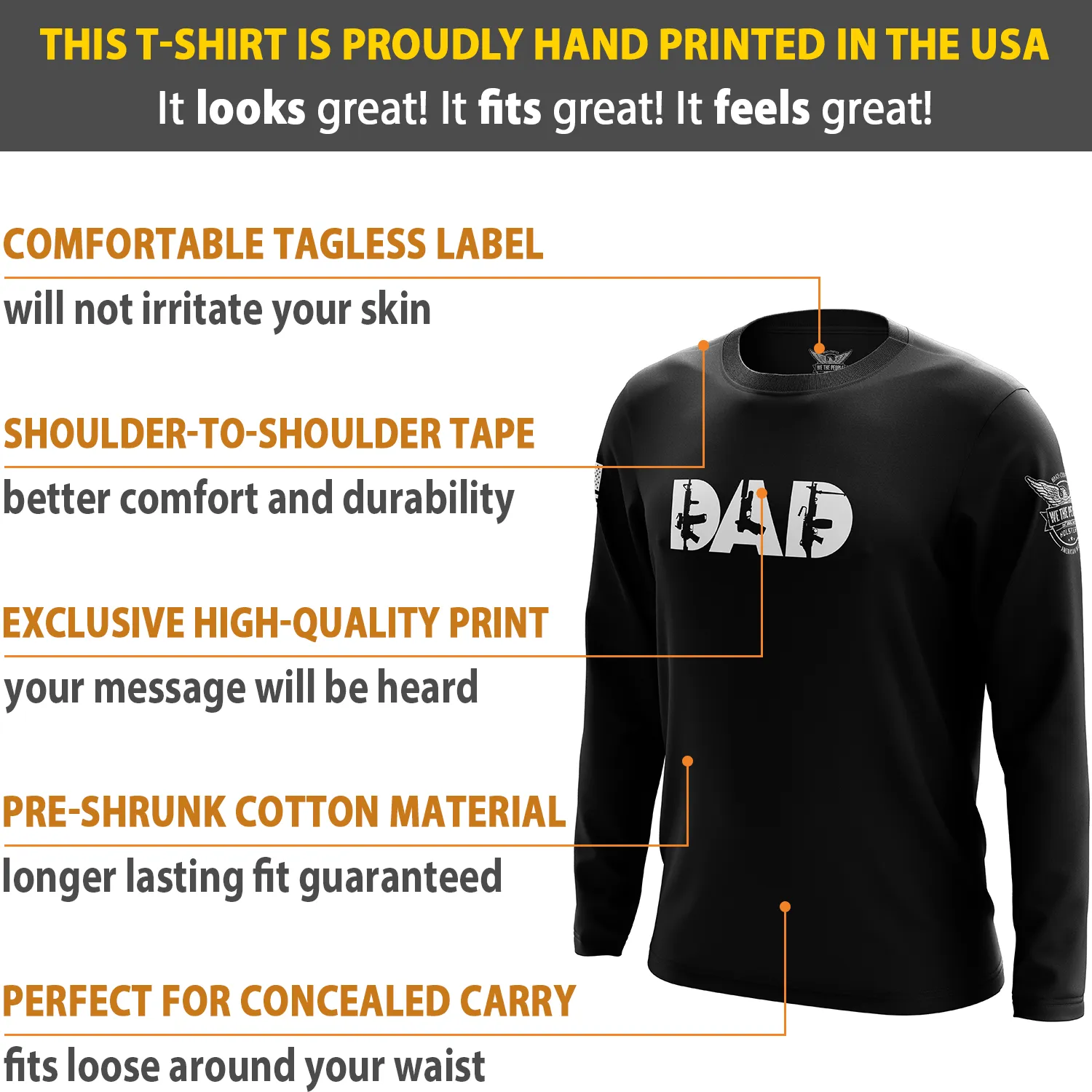 Gun Dad Long Sleeve Shirt