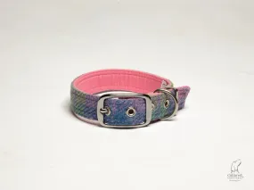 Harris Tweed Hydrangea Check Buckle Dog Collar