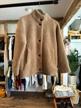 Hartford Valery Sherpa Knit Coat Beige