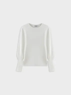 High Cuff Sweater-Cream