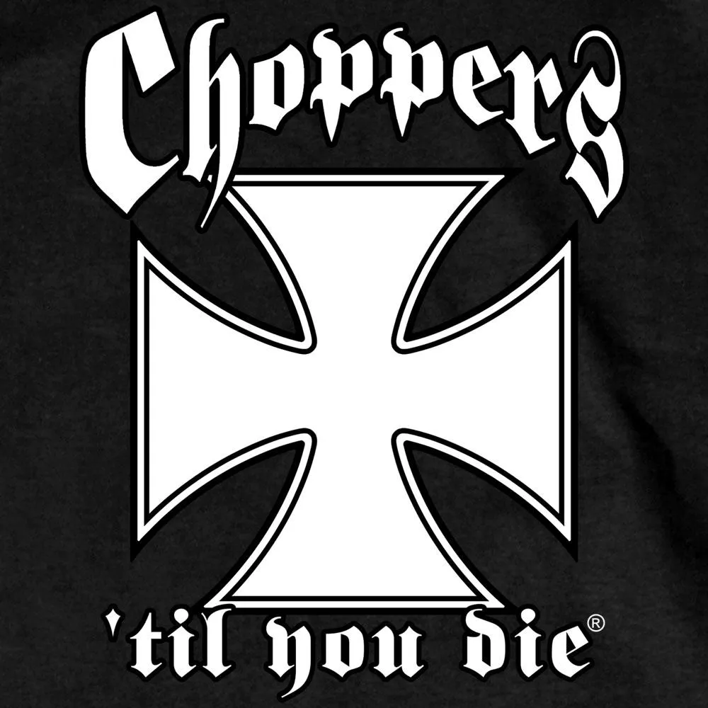 Hot Leathers GMS1455 Mens Classic Chopper's 'Til You Die Black T-Shirt