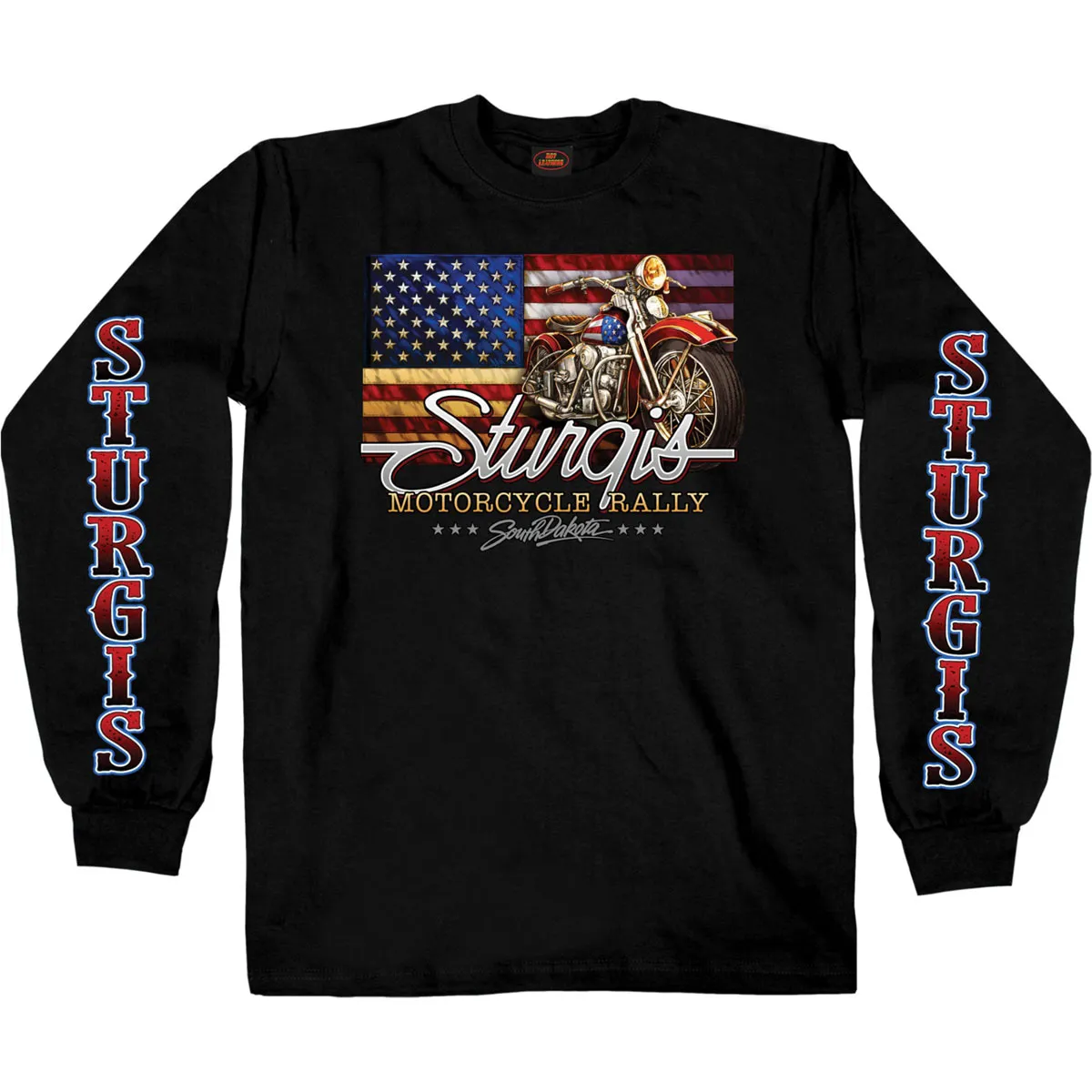 Hot Leathers SPB2094 Men's Black 2023 Sturgis Rally Rushmore Long Sleeve Shirt