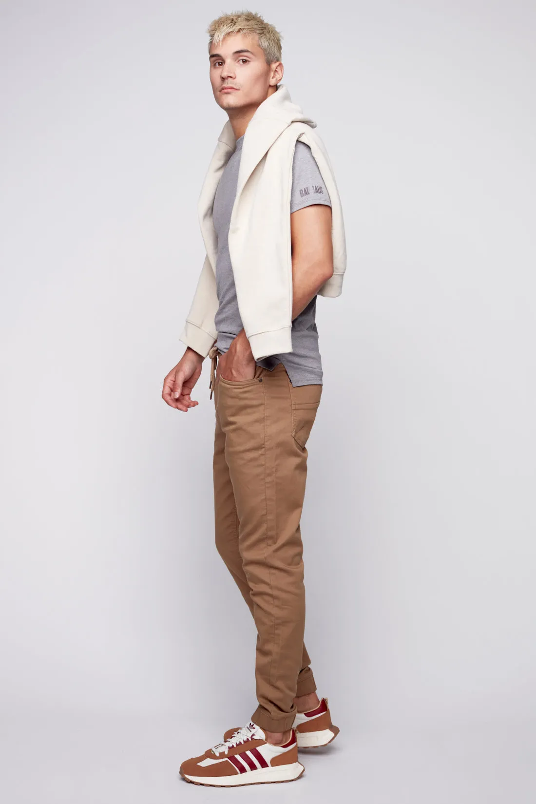 JAGGER - 5 Pocket Soft French Terry Classic Jogger - Beige