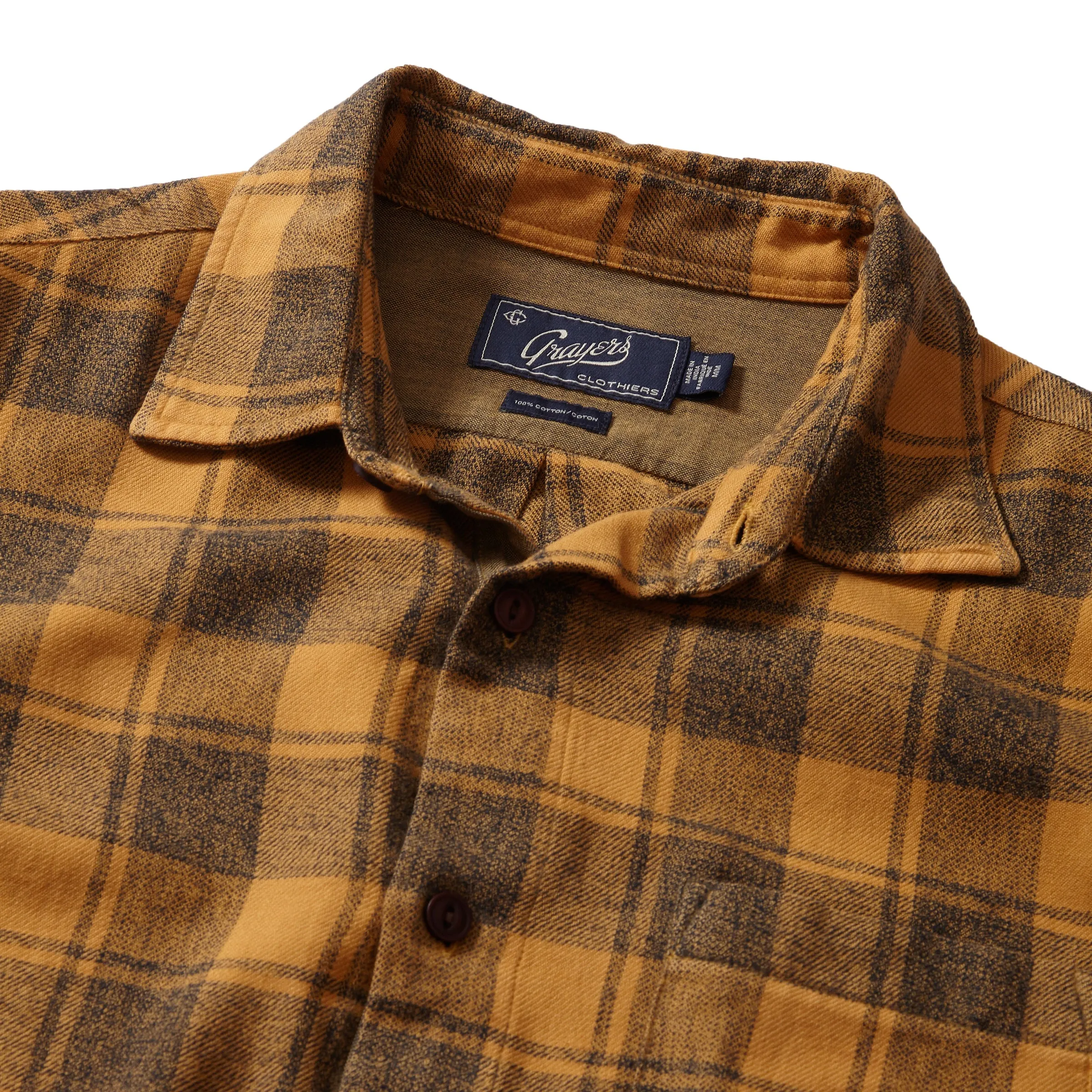 Jaspe Midweight Twill - Spruce Yellow Plaid