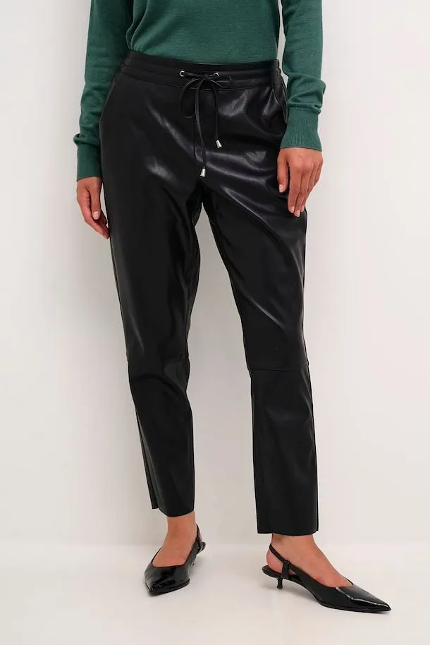 Kaffe Villa Pants 7/8 in Black Deep