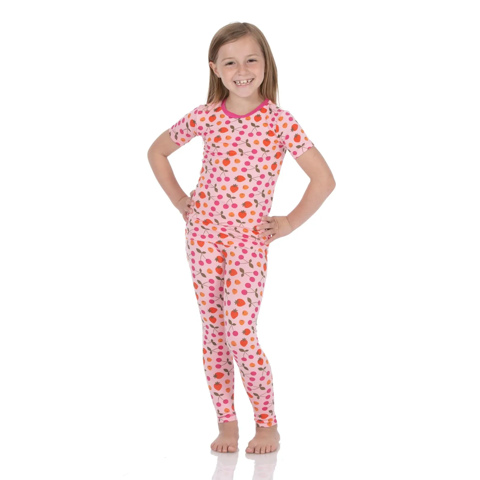 KicKee Pants Lotus Berries S/S Pajama Set w/Pants