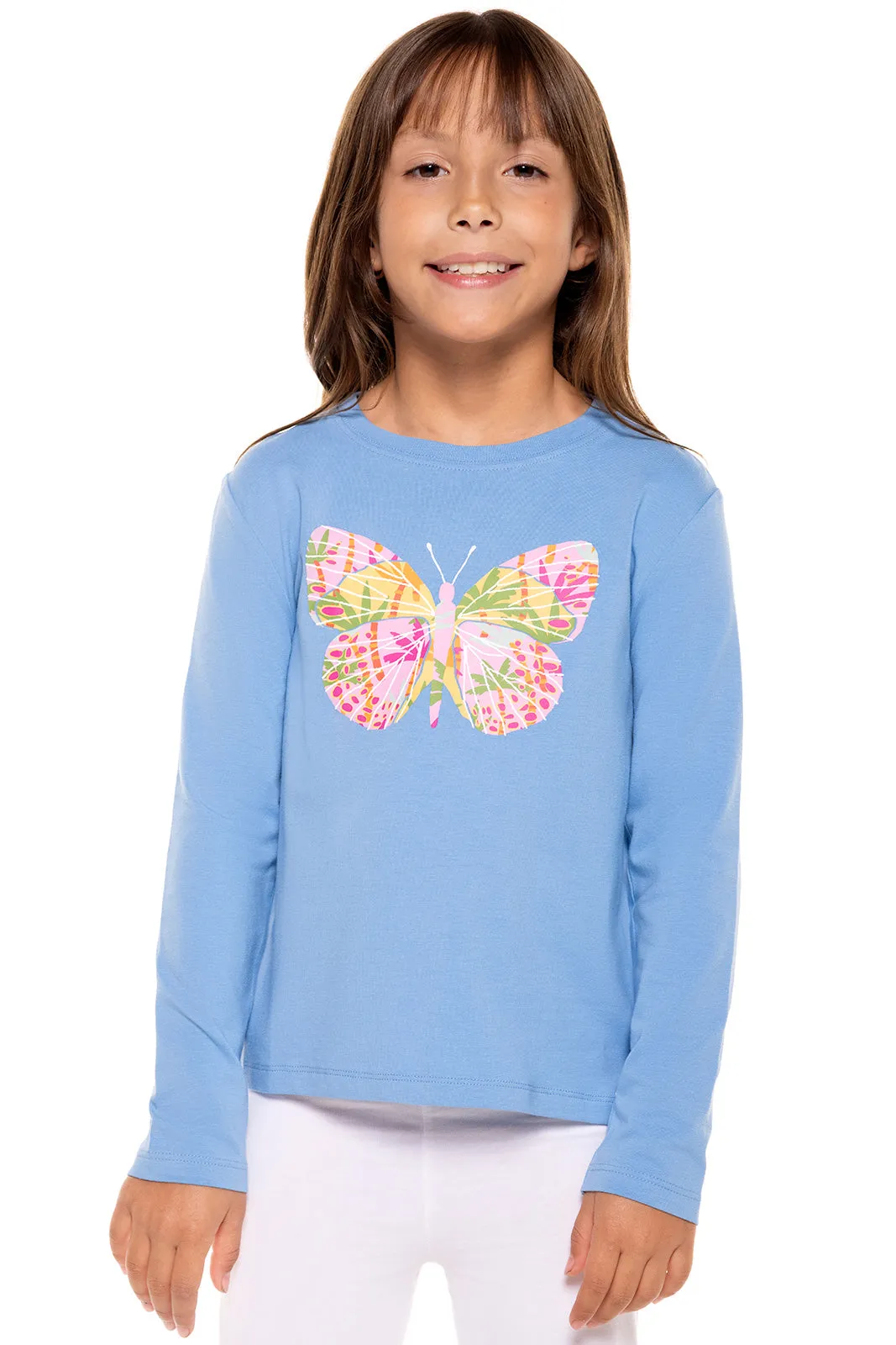 Kid's Coco Plum Everyday Long Sleeve Graphic T-Shirt  |  Clear Sky Blue