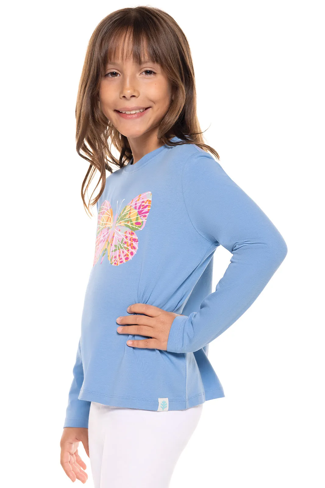 Kid's Coco Plum Everyday Long Sleeve Graphic T-Shirt  |  Clear Sky Blue